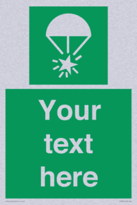 Custom sign safe condition Rocket parachute flare